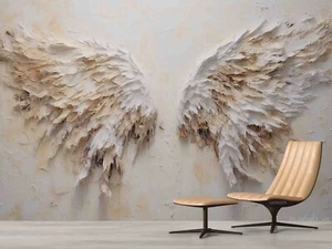 3D Angel Wings Oil Painting Wallpaper Wall Murals Removable Wallpaper - Picture 1 of 5