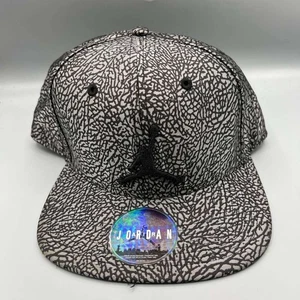 Gorra Air Jordan para hombre negra cemento elefante bordada Jumpman gorra trasera a presión - Imagen 1 de 8
