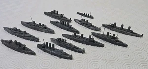 Vintage Crescent Toys Waterline Lead Toy Wartime Ships from ww1 12 total - Picture 1 of 10