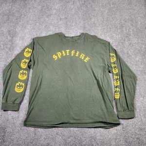 Camisa Spitfire Para Hombres XXL Manga Larga Verde Informal Gráfico Patinador Cómoda - Imagen 1 de 13