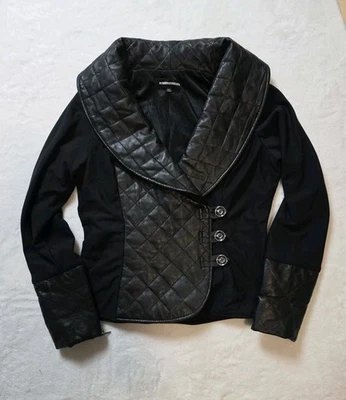 Chaqueta Anatomía Acolchada Cuero Cordero Lycra Abotonada XL Moto Edgy Gótico Elegante Foto 1 de 4