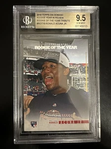 2018 Topps On Demand Rookie Year in Review Ronald Acuna Jr. ROTY8 BGS 9.5 TG - Picture 1 of 2