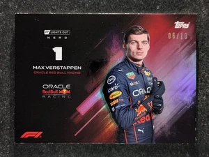 2022 Topps Lights Out F1 MAX VERSTAPPEN 6/10 Red Oracle Red Bull Racing - Picture 1 of 3