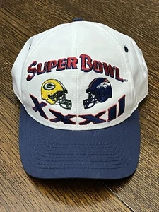 Vintage Super Bowl XXXII 32 Packers Broncos Erwachsene Snapback Mütze Kappe NFL Logo 7 - Bild 1 von 6
