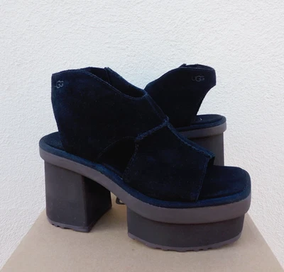SANDALIAS BOTA PLATAFORMA UGG NEGRAS NUEVAS ALTURAS 4", MUJER US 6/ EUR 37 ~NUEVAS Foto 1 de 4