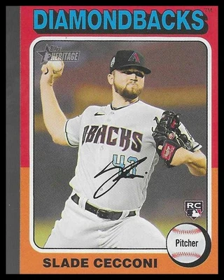 2024 Topps Heritage Mini #397 Slade Cecconi Arizona Diamondbacks Rookie - Image 1 of 2