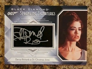 2024 UD Black Diamond James Bond Denise Richards~Dr. Jones Sparkling Signatures - Picture 1 of 2