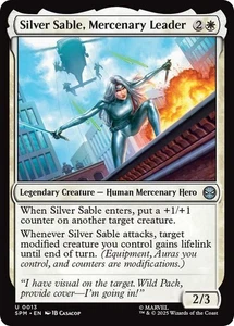 Silver Sable, Mercenary Leader 0013 MTG Marvel's Spider-Man Uncommon NP - Picture 1 of 1