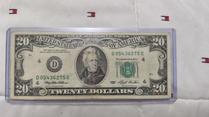 1993 $20 Bill Series D (05436275) Circulated 🔥🔥🔥🔥🔥🔥 - Picture 1 of 2