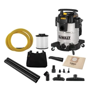 DEWALT Aspirapolvere Acciaio Inox Umido e Secco 38 Litri con Tubo 2,1m DXV38S - Foto 1 di 8