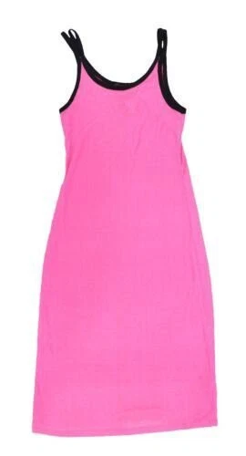 DKNY NEON PINK Double-Strap Dress Swim Cover-up US Medium