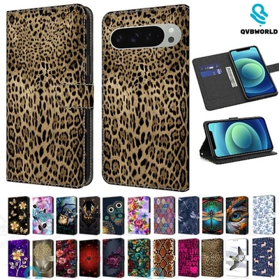 For Google Pixel 10 Pro XL 10 Patterned Wallet Flip Leather Case Phone Cover - Image 1 of 4