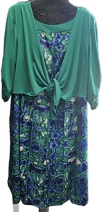Christopher & Banks Women’s 2 Pc Sz 20 Pullover Dress With Jacket - Picture 1 of 16