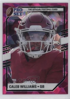 2022 Leaf Pro Set Draft Metal Portraits Pink Crystals Caleb Williams #PSP-CW1 - Image 1 of 2