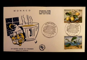 Monaco First Day Cover Yvert 1751/52 Lemon Tree, Seasons 5+6F 1990 - Picture 1 of 1