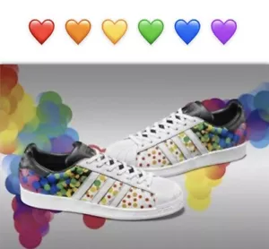 Adidas Superstar Pride Pack Schuhe Weiß Rainbow Größe 7 LGBTQ Unisex Neu! - Bild 1 von 12