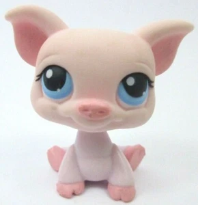 Littlest Pet Shop LPS Cochon Pink Pig #87 Blue Eyes Hasbro 2006 - Imagen 1 de 2