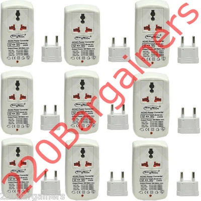 9pc 100W Watt 110 to 220 Volt Travel Voltage Converter 110V 220V Transformer - Image 1 of 3
