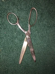 WISS Professional Model C Pinking Shears Zig Zag Cut Chrome Vintage Scissors - Picture 1 of 5