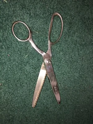 WISS Professional Model C Pinking Shears Zig Zag Cut Chrome Vintage Scissors - Image 1 of 4