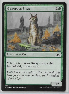 MTG Generous Stray Guilds of Ravnica (GRN) Common Magic Card #129 Unplayed - Image 1 of 3