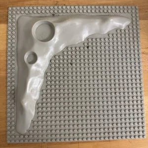 Vintage LEGO Gray Raised MOON SPACE CRATER Baseplate 32x32 10"x10" - Picture 1 of 2