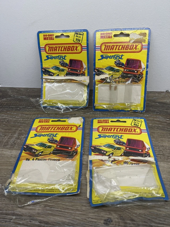 LESNEY MATCHBOX SUPERFAST CARD PACKAGE BLISTER lot of 4 - Image 1 of 4