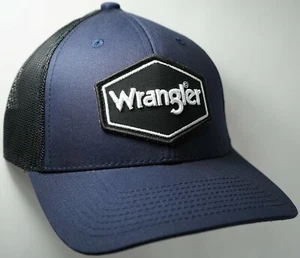 Gorra de sombrero con licencia Wrangler ropa azul marino malla negra OC - Imagen 1 de 2