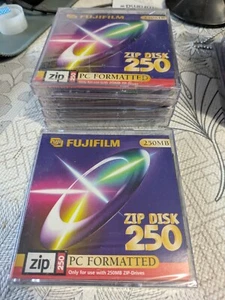 Lot 5 disques ZIP Fujifilm 250mb - Afbeelding 1 van 3