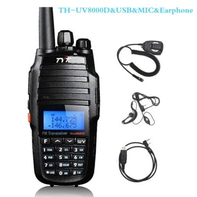 TYT TH-UV8000D Walkie Talkie 10KM Dual Band VHF UHF 10W Amateur Radio 3600mAh - Image 1 of 4