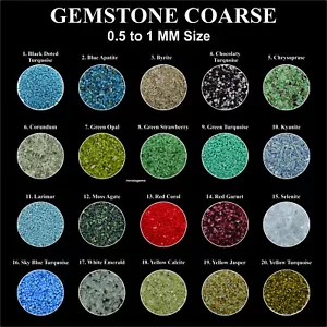 Crushed 20 Gemstone Coarse 0.5-1 MM Stone Inlay Powder, Healing Stone Powder - Picture 1 of 62