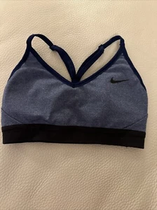NIKE Pro DRI-FIT Indy Sport BH Damen Gr. XS Meliert Blau Navy Denim - Bild 1 von 3