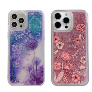 For Huawei & Honor Phone Case Quicksand Glitter Flower Liquid Shockproof Covers - Picture 1 of 18