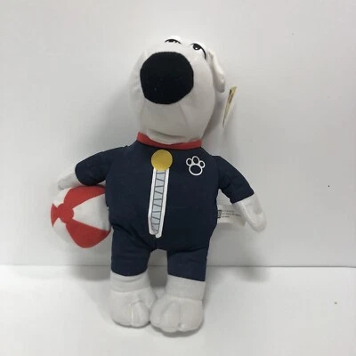 13" Family Guy BRIAN DOG W/ BEACH BALL BATHING SUIT Plush Stuffed w/ Tag - Image 1 of 4
