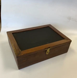 MANUFACTURER SECONDS!! 11-1/2" x 8-1/4" Wooden Chest with Chalk Board Lid - Picture 1 of 6