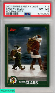 2007 TOPPS SANTA CLAUS SANTAS ELVES #15 HOLIDAY SETS PSA 8 NM-MT