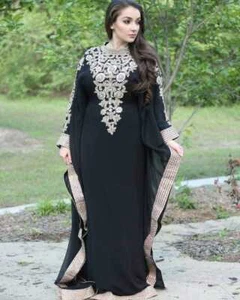 SALE New Moroccan Dubai Kaftans Farasha Abaya Dress Very Fancy Long Gown MS 160 - Picture 1 of 4