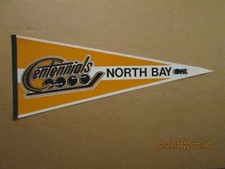 OHL North Bay Centennials Vintage Defunct Circa 1990's Team Logo Hockey Pennant