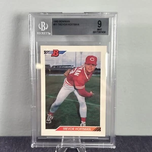 1992 Trevor Hoffman Bowman #11 BGS 9 Rookie RC HOF! - Picture 1 of 2