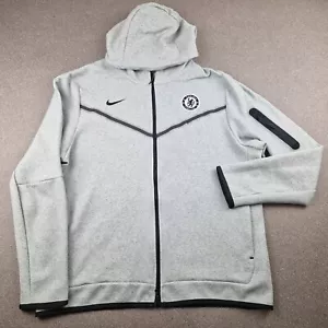 Chelsea Nike Hooded Herren Extra Large Grau Tech Fleece Pullover Jacke Hoody CFC - Bild 1 von 11