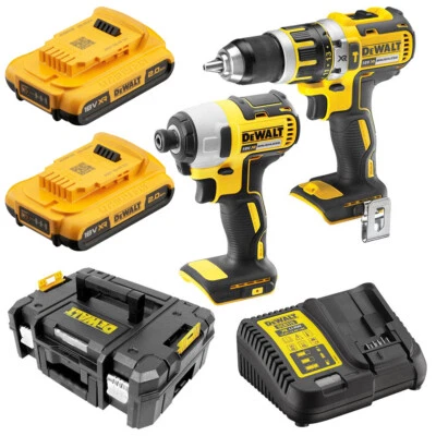 Dewalt Drill Driver Impact Driver DCD777 DCF787 2x 2AH 18V Battery Brushless Kit - Image 1 of 4