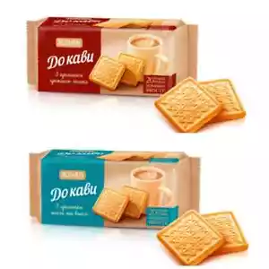 Dulces ucranianos ROSHEN azúcar galletas para café "Do Kavy / Kofe" sabor leche - Imagen 1 de 3