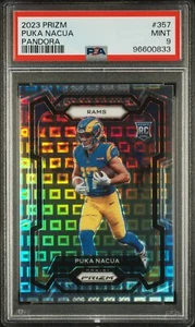 2023 Prizm Puka Nacua Rookie Pandora /400 #357 PSA 9 Rams - Picture 1 of 2