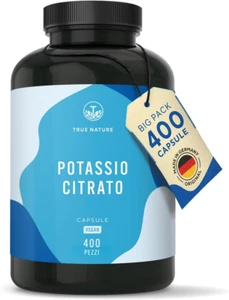 Potassio - Citrato Di Potassio 400 Capsule - Alto Dosaggio - Elemento Potassio P - Foto 1 di 12