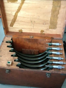 Mitutoyo Outside Micrometer 6 Piece Set 6 to 12" w/ Standards in Case - Picture 1 of 13