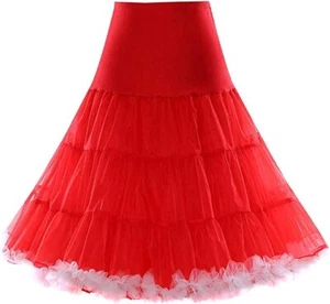 50's Petticoat Underskirt Retro Vintage Swing 1950's Rockabilly White, Black 14 - Picture 1 of 6