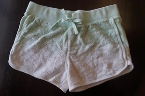Justice Girls Active Athletic Shorts Sz 12 Ombre White Green Blue FREE SHIPPING - Picture 1 of 3
