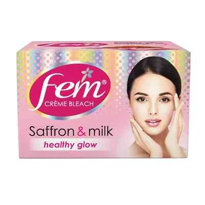 2x Fem Fairness Saffron & Milk Healthy Glow Skin Bleach Cream 2 Pack 24gm Each - Image 1 of 3