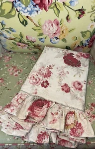 Waverly NORFOLK ROSE Garden Room Floral Roses Shabby Chic KING FLAT Sheet - Picture 1 of 24