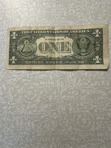 Off Centered $1 Note One Dollar Bill 2013 - Picture 1 of 1